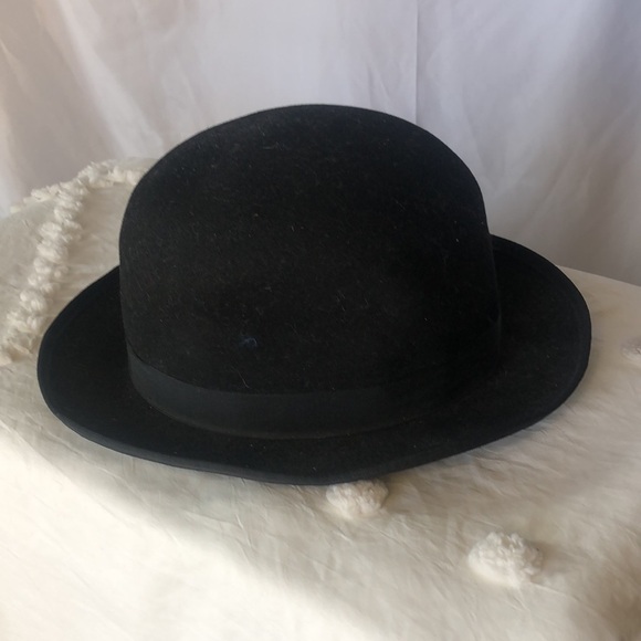 DESIGNER COLLECTION black wool Derby Men’s hat. Size 7 1/2. - Picture 5 of 12